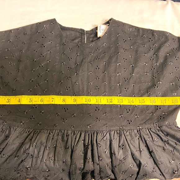 Pretty Little Thing Womens Black Broderie Anglaise Smock Dress Size UK 6 EUR 34 - Picture 12 of 16